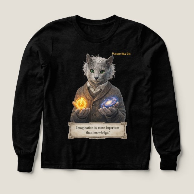 Russian Blue Einstein Cat - Imagination (Design Vorderseite)