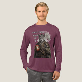Russian Blue Samurai Cat Tri-Blend Shirt