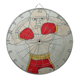 Russian Boxer Sketch Metal Cage Dartboard Dartscheibe