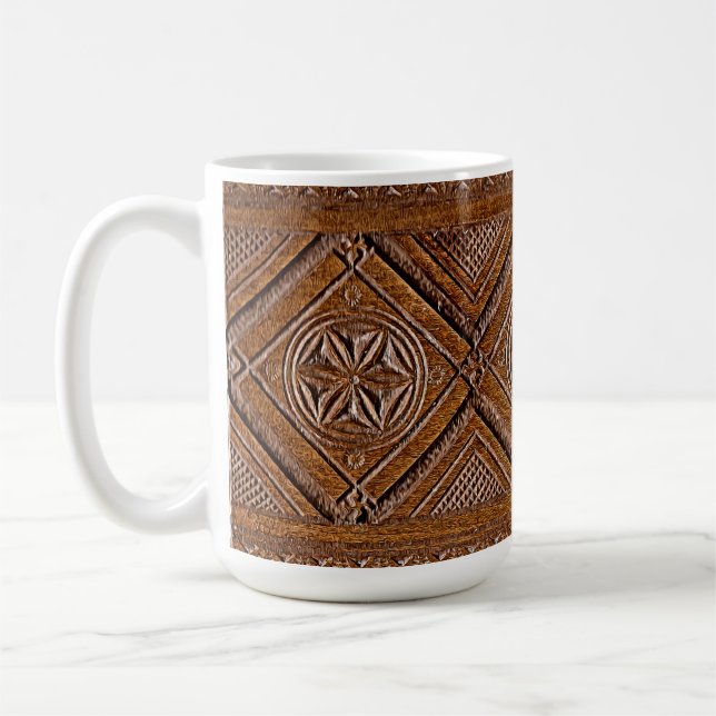 Russian Carved Wood Box Kaffeetasse (Links)