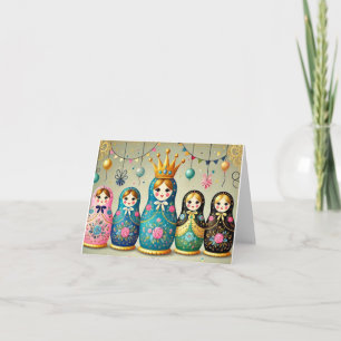 Russian Doll Birthday Card Karte