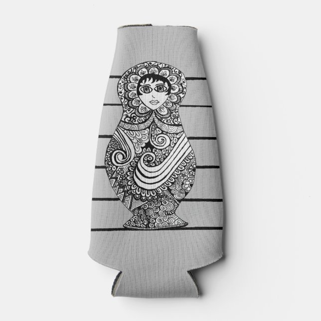 Russian Doll Gray Bottle Cooler Flaschenkühler (Vorderseite)