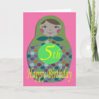 Russian Doll Happy 5. Geburtstag