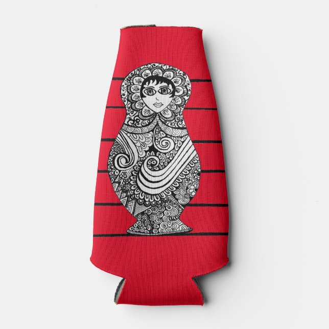 Russian Doll Red Bottle Cooler Flaschenkühler (Vorderseite)
