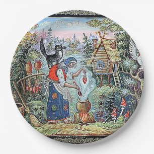 RUSSIAN FAIRYTALE "BABA JAGA" PAPER PLATES PAPPTELLER