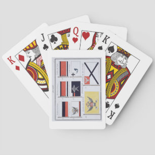 Russian Flags, from a French book of Flags, c.1819 Spielkarten