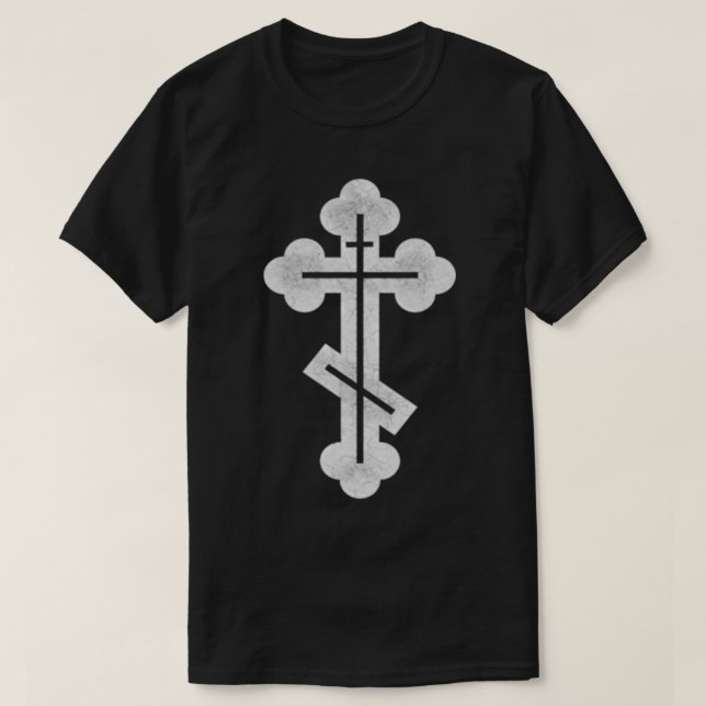 Russian, Greek, Byzantine, Orthodo Cross  T-Shirt (Design vorne)