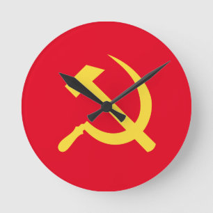 Russian Hammer and Sickle Round Wall Clock Runde Wanduhr