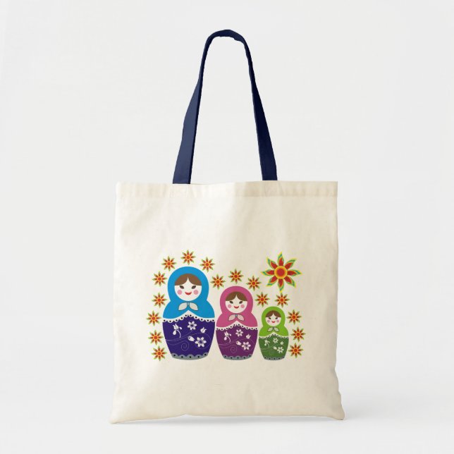 Russian Matryoshka Doll Bags Tragetasche (Vorne)