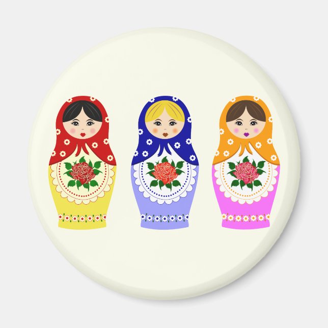 Russian matryoshka dolls magnet (Vorne)