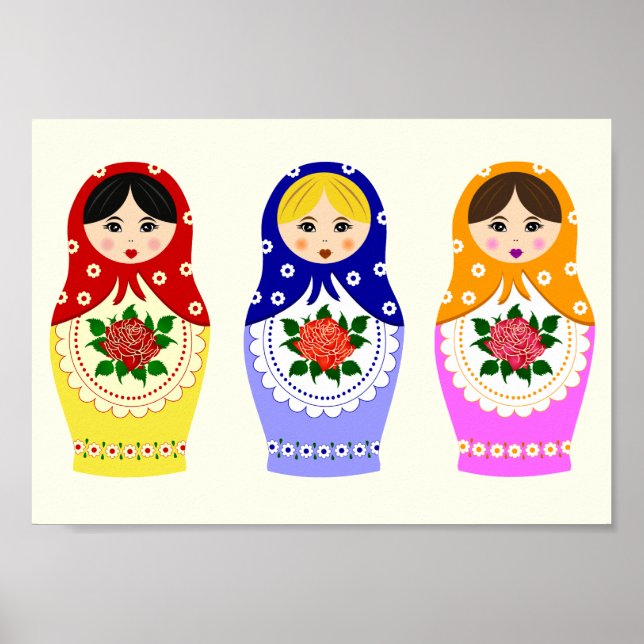 Russian matryoshka dolls poster (Vorne)