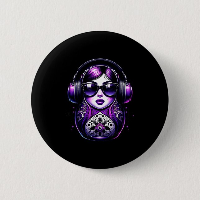Russian Matryoshka Music Russia Russian Matryoshka Button (Vorderseite)