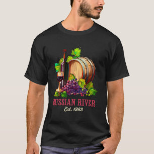 Russian River Sonoma California Weinberg Vintag W T-Shirt