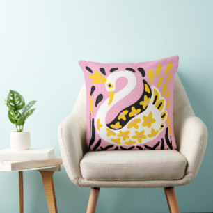 Russian Style Fairy Tale Royal Crowned Swan Kissen