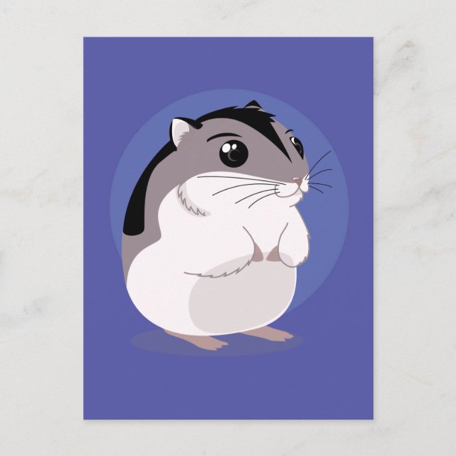 Russian Zwarf Hamster Cartoon Postkarte (Vorderseite)