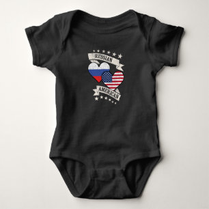 Russisch-Amerikanische Herzenflaggen Russland Amer Baby Strampler