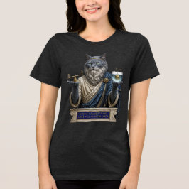 Russisch Blau Archimedes Katze Tri-Blend Shirt