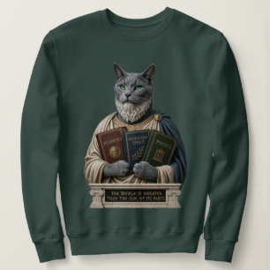 Russisch Blau Aristoteles Katze Sweatshirt
