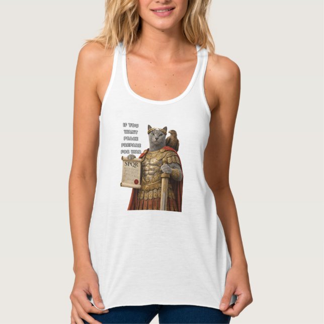 Russisch Blau Caesar Katze Tank Top (Vorderseite)