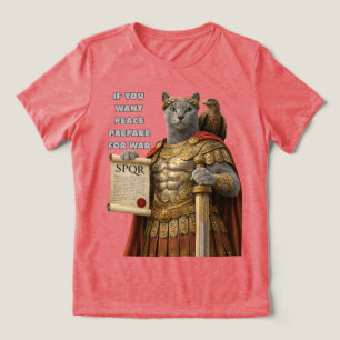 Russisch Blau Caesar Katze Tri-Blend Shirt