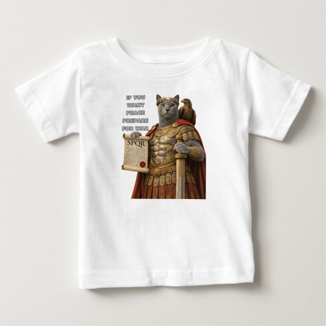 Russisch Blau Cäsar Katze Baby T-shirt (Vorderseite)