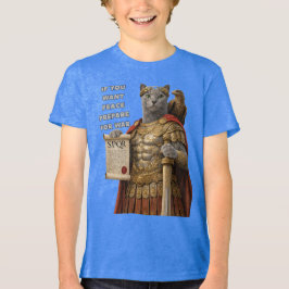 Russisch Blau Cäsar Katze Tri-Blend Shirt
