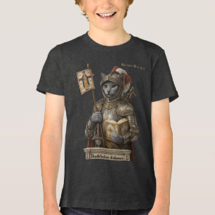 Russisch Blau Conquistador Katze – Ehre & Vermächt Tri-Blend Shirt