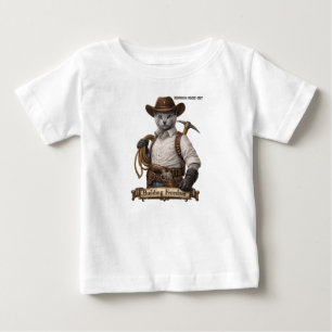 Russisch Blau Cowboy Katze – Freiheit aufbauen Baby T-shirt