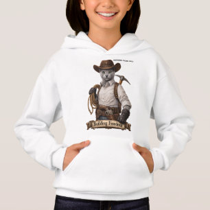 Russisch Blau Cowboy Katze – Freiheit aufbauen Hoodie
