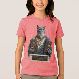 Russisch Blau Homer Katze Tri-Blend Shirt
