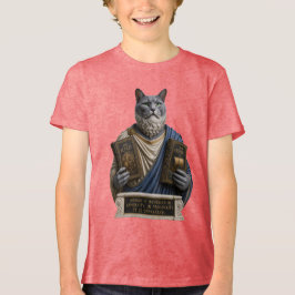 Russisch Blau Homer Katze Tri-Blend Shirt