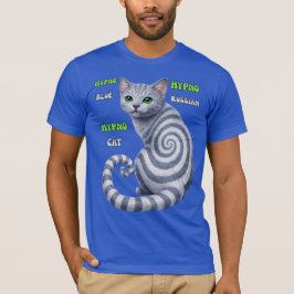 Russisch Blau Hypno Katze T-Shirt