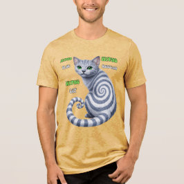 Russisch Blau Hypno-Katze Tri-Blend Shirt