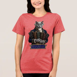 Russisch Blau Immanuel Kant Katze Tri-Blend Shirt