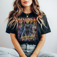 Russisch Blau Katze Bootleg Stil Silber Katze Vint