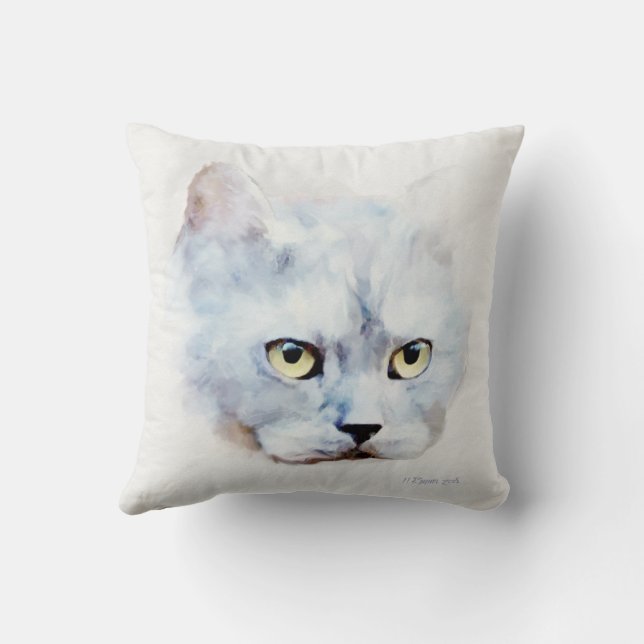 Russisch Blau Katze Kissen (Rückseite)