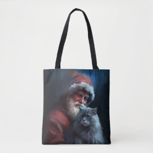 Russisch Blau Katze Weihnachtsmann Festlich Weihna