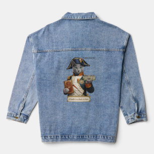 Russisch Blau Napoleon Bonaparte Katze Jeansjacke