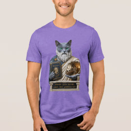 Russisch Blau Plato Katze Tri-Blend Shirt