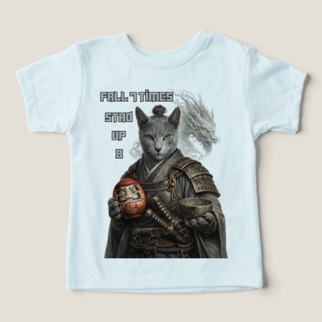 Russisch Blau Samurai Katze (Design Vorderseite)