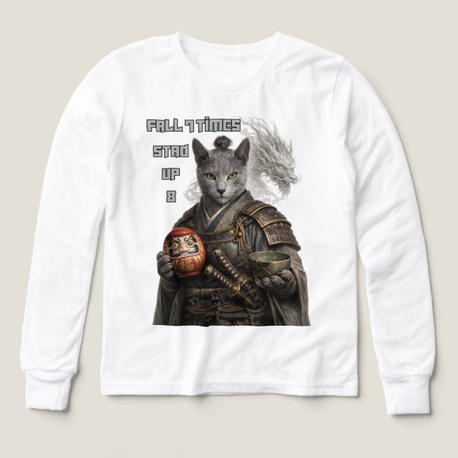 Russisch Blau Samurai Katze (Design Vorderseite)