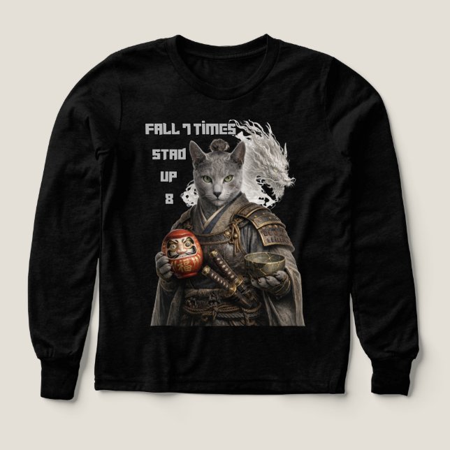 Russisch Blau Samurai Katze (Design Vorderseite)
