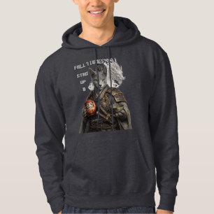 Russisch Blau Samurai Katze Hoodie