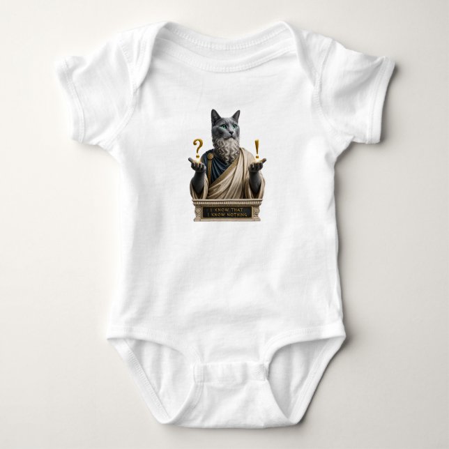 Russisch Blau Socrates Katze Baby Strampler (Vorderseite)