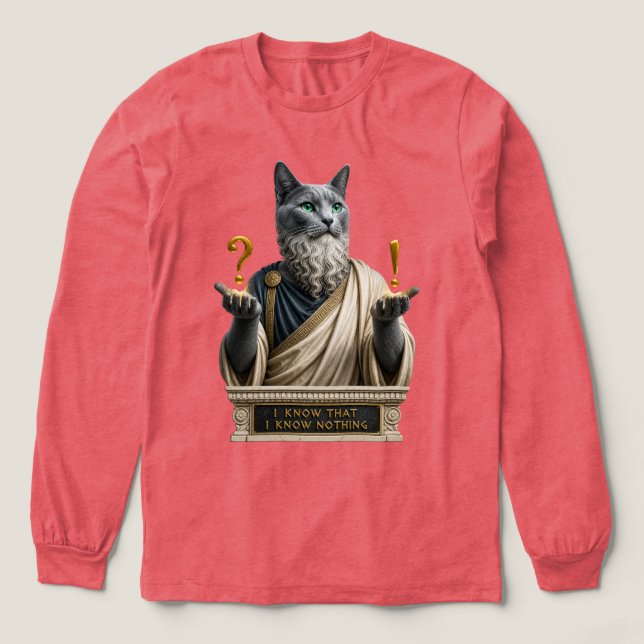 Russisch Blau Socrates Katze Tri-Blend Shirt (Design Vorderseite)