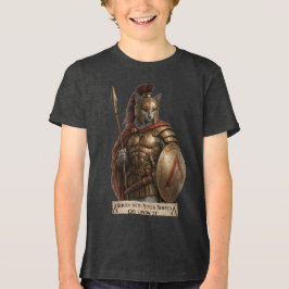 Russisch Blau Spartaner Katze Tri-Blend Shirt