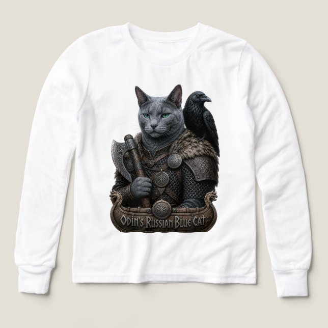 Russisch Blau Veteran Odins Katze (Design Vorderseite)