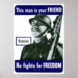 Russisch - dieser Mann ist dein Freund Poster