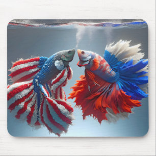 Russisch gegen American Betta Fish Mousepad
