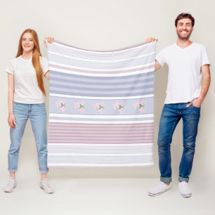 Russisch, gestreift, Patchwork Fleecedecke